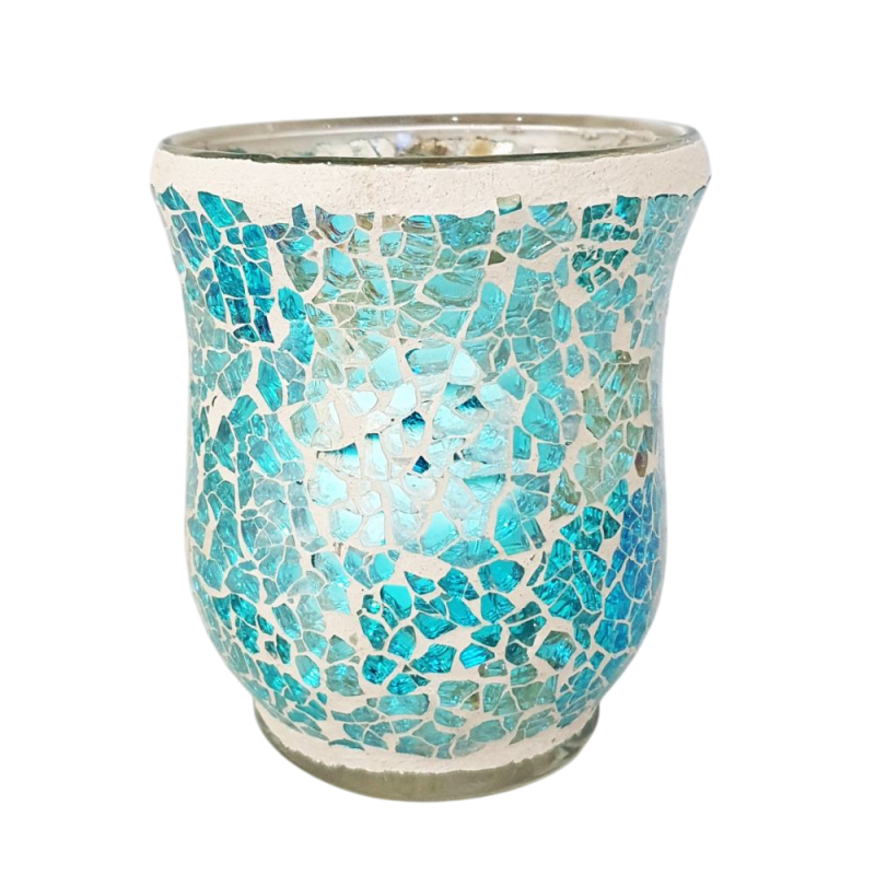 Photophore évasé mosaïque Marine - Village Candle