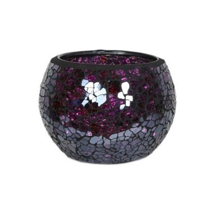 Photophore Globe Mosaïque Violette – Village Candle