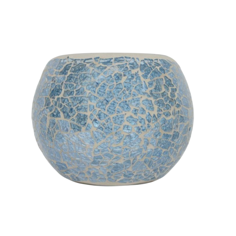 Photophore Globe Mosaïque Bleue – Village Candle