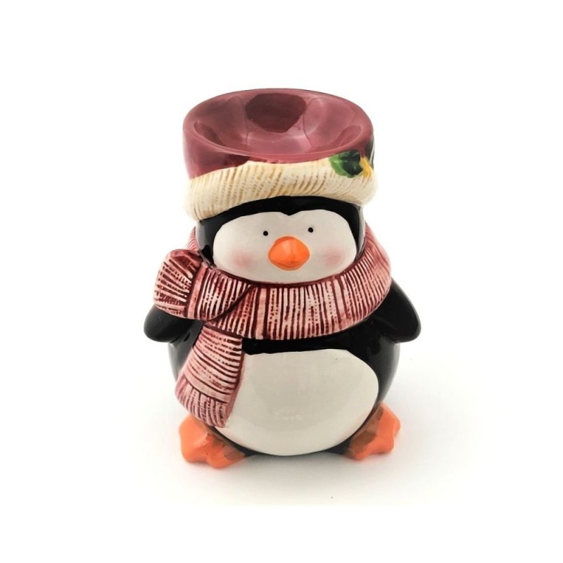Brûle parfum Pingouin en céramique.- Village candle
