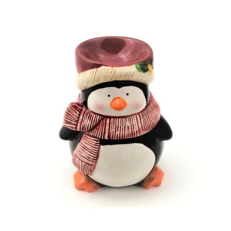 Brûle parfum Pingouin en céramique.- Village candle