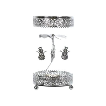Carrousel Bonhomme de neige Argent - Village Candle