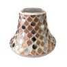 Abat-jour pour bougie Mosaïque cuivre et miroir - Village Candle