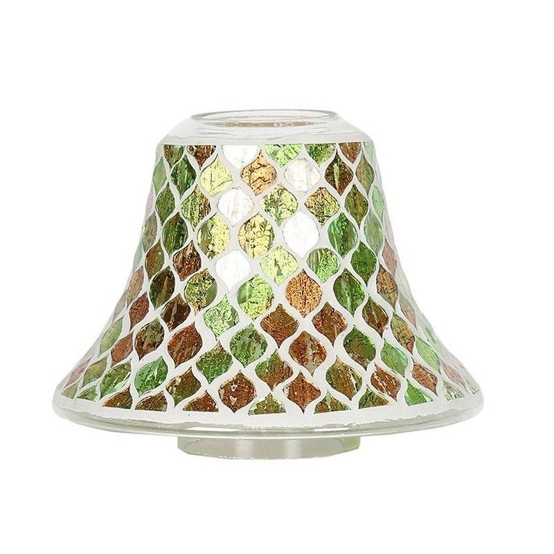 Abat-jour pour bougie Mosaïque verte et bronze - Goose Creek