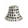 Abat-jour pour bougie Mosaïque Arlequin noir et blanc - Village Candle