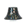 Abat-jour pour bougie Mosaïque aqua bleu cuivre et or - Village Candle