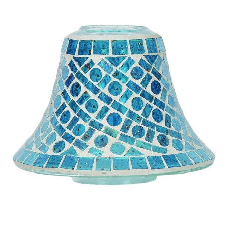 Abat-jour mosaïque Croix Bleue aux reflets pailletés - Village Candle