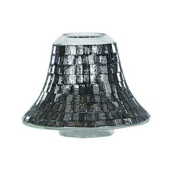 Abat-jour pour bougie Mosaïque Carreaux Argent Métallique - Village Candle