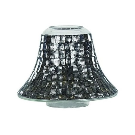 Abat-jour pour bougie Mosaïque Carreaux Argent Métallique - Village Candle