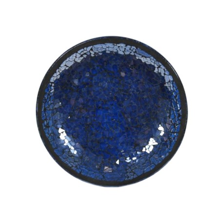 Soucoupe Support bougie Mosaïque bleue nuit - Village Candle