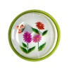 Assiette en verre Support bougie Fleurs et papillon - Village Candle