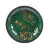 Assiette Support bougie Mosaïque verte et or - Village Candle