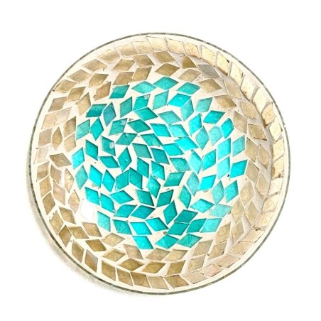Assiette Support bougie transparente Mosaïque Oasis - Village Candle