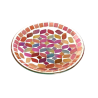 Assiette Support bougie Mosaïque Cerise - Village Candle