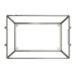 Plateau en verre et métal...