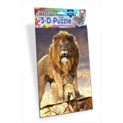 Puzzle Lion Effet 3D - 60 pièces – Artgame