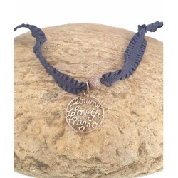 Bracelet Ruban Perle & Médaille