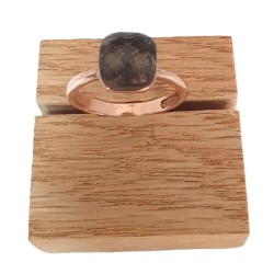 Bague en argent 925 avec pierre couleur noire -