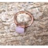 Bague en argent 925 avec pierre couleur rose -