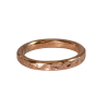 Bague martelée en acier inoxydable – Finition or rose - FY Faucogney