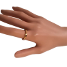 Bague martelée en acier inoxydable – Finition or rose - FY Faucogney