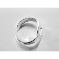 Bague argenté carré ajouré - bijoux Brin d'Amour
