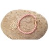 Bracelet en cuir tressé rose pastel