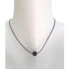 Collier perle sur cordon en coton ciré