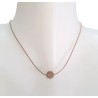 Collier perle sur cordon en coton ciré