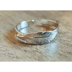 Bague plume argent