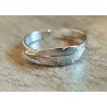 Bague plume argent