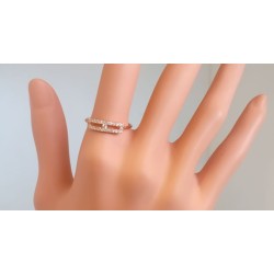 Bague Rectangle Ajouré en Argent 925 Doré