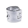 Bague manchette argentée « La vie, c’est du bonheur » - FY Faucogney