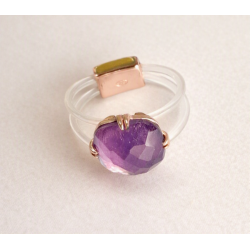 Bague fantaisie en argent...
