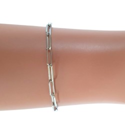 Bracelet Chaine AG 925 argenté et Cordon Coloré - LEYNAT –