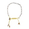 Bracelet Chaine AG 925 argenté et Cordon Coloré - LEYNAT –