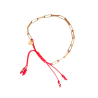 Bracelet Chaine AG 925 Doré et Cordon Coloré - LEYNAT –