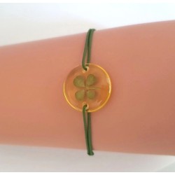 Bracelet avec médaillon trèfle - 7Bis