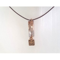 Collier cordon pendentif à facettes ambre- F.Y. FAUCOGNEY