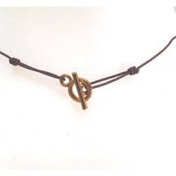 Collier cordon pendentif à facettes ambre- F.Y. FAUCOGNEY