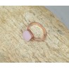 Bague en argent 925 avec pierre couleur rose -