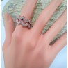 BAGUE KMO « AQUARIUS » EN ARGENT 925 ROSE ET POUSSIÈRE DE DIAMANT
