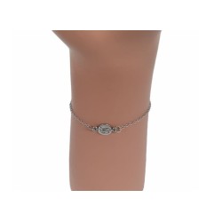 BRACELET CHAÎNE DORÉE & PERLE EN CÉRAMIQUE TURQUOISE - F.Y. FAUCOGNEY