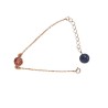BRACELET TAC TAC CHAÎNE DORÉE & PERLE EN CÉRAMIQUE BLEUE NUIT - F.Y. FAUCOGNEY
