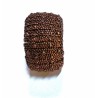 Bague large en perles de métal couleur bronze