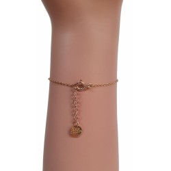 Bracelet – Feuille ajourée et chaîne dorée - Brin d'Amour