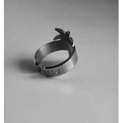 Bague palmier métal argenté – Bijoux Léone