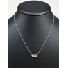 Collier fantaisie – Barrette oblongue sertie de zirconiums