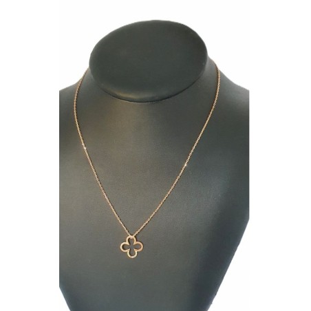 Collier trèfle ajouré doré – Brin d’Amour