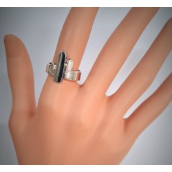 Bague Cactus métal argenté  - bijoux Léone